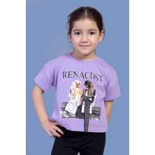 Toontoy Kids Toontoy Kız Çocuk Dijital Baskılı Arkası Detaylı Tişört