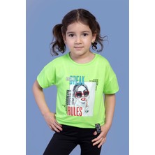 Toontoy Kids Toontoy Kız Çocuk Dijital Baskılı Tişört