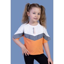 Toontoy Kids Toontoy Kız Çocuk Reflektör Detaylı Garnili Tişört