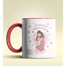 Hediye Zengini Kişiye Özel Sarılmalara Doyamadığım Tasarımlı Kırmızı Kupa Bardak