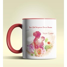 Hediye Zengini Kişiye Özel Seni Çok Seviyorum Canım Annem 2 Temalı Kupa Bardak