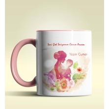 Hediye Zengini Kişiye Özel Seni Çok Seviyorum Canım Annem 2 Tasarım Kupa Bardak