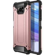 Microsonic Xiaomi Poco X3 Pro Kılıf Rugged Armor Rose Gold