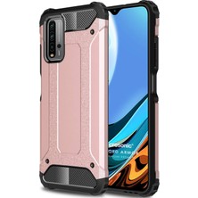 Microsonic Xiaomi Redmi 9t Kılıf Rugged Armor Rose Gold