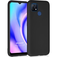 Microsonic Matte Silicone Oppo A15 Kılıf Siyah