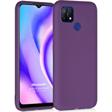 Microsonic Matte Silicone Oppo A15 Kılıf Mor