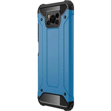 Microsonic Xiaomi Poco X3 Pro Kılıf Rugged Armor Mavi