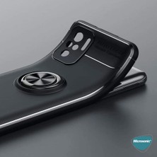 Microsonic Xiaomi Redmi Note 10 Kılıf Kickstand Ring Holder Kırmızı