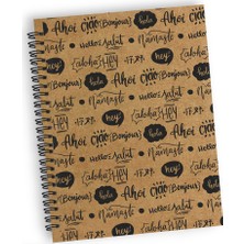 Co Notes  A5 Spiralli Çizgisiz Kraft Defter Seti 2'li