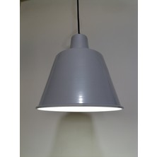 Riolight retro,vintage mutfak,oda,cafe,oteller için gri 1xe27 metal sarkıt avize