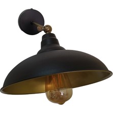 Riolight  Retro Siyah Içi Gold Hareketli Başlık Metal Aplik