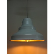 Riolight modern,rustik,vintage mutfak,oda,cafe,oteller için beyaz 1xe27 metal sarkıt avize çap:28cm