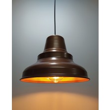 Riolight modern,rustik,vintage mutfak,oda,cafe,oteller için bakır 1xe27 metal sarkıt avize çap:28cm