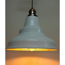 Riolight modern,rustik,vintage mutfak,oda,cafe,oteller için beyaz 1xe27 metal sarkıt avize çap:28cm
