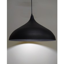 Riolight retro,modern,vintage mutfak,oda,otel,cafeler için siyah metal sarkıt avize çap:43cm