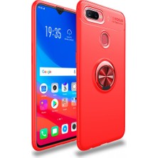 Nevarium Oppo A5S Kılıf Yüzüklü Silikon Range Kırmızı