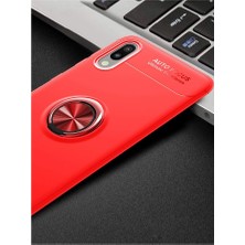 Nevarium Samsung Galaxy M10 Kılıf Yüzüklü Silikon Range Siyah-Mavi