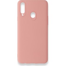 Nevarium Samsung Galaxy A20S Kılıf Yumuşak Dokulu Silikon Pudra