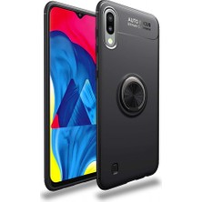 Nevarium Samsung Galaxy A10 Kılıf Yüzüklü Silikon Range Siyah