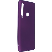 Nevarium Samsung Galaxy A9 2018 Kılıf Yumuşak Dokulu Silikon Mürdüm