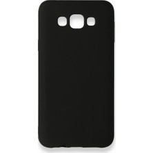 Nevarium Samsung Galaxy E7 Kılıf Yumuşak Dokulu Silikon Siyah
