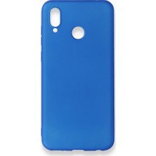 Nevarium Huawei Honor Play Kılıf Yumuşak Dokulu Silikon Mavi