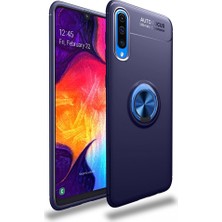 Nevarium Samsung Galaxy A30S Kılıf Yüzüklü Silikon Range Mavi