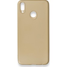 Nevarium Huawei Honor 8x Kılıf Yumuşak Dokulu Silikon Gold