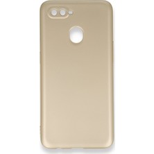 Nevarium Oppo A5S Kılıf Yumuşak Dokulu Silikon Gold