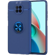 Nevarium Xiaomi Redmi Note 9 5g Kılıf Yüzüklü Silikon Range Mavi