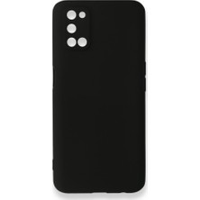 Nevarium Oppo A52 Kılıf Yumuşak Dokulu Silikon Siyah