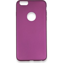 Nevarium Apple iPhone 6 Plus Kılıf Yumuşak Dokulu Silikon Mürdüm