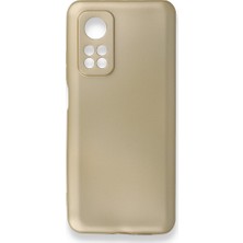 Nevarium Xiaomi Mi 10T Pro Kılıf Yumuşak Dokulu Silikon Gold