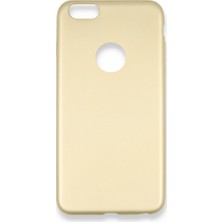 Nevarium Apple iPhone 6 Plus Kılıf Yumuşak Dokulu Silikon Gold