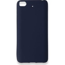 Nevarium Xiaomi Mi 5s Kılıf Yumuşak Dokulu Silikon + Ekran Koruyucu Cam Lacivert