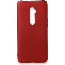 Nevarium Oppo Reno 2z Kılıf Yumuşak Dokulu Silikon Kırmızı