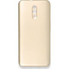 Nevarium Oppo Reno Kılıf Yumuşak Dokulu Silikon Gold