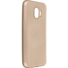 Nevarium Samsung Galaxy J2 Pro 2018 Kılıf Yumuşak Dokulu Silikon Gold