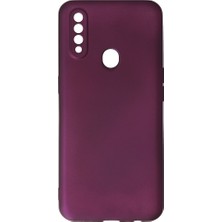 Nevarium Oppo A31 Kılıf Yumuşak Dokulu Silikon Mürdüm