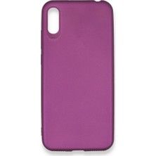 Nevarium Xiaomi Redmi 7A Kılıf Yumuşak Dokulu Silikon Mürdüm