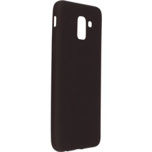 Nevarium Samsung Galaxy J6 Kılıf Yumuşak Dokulu Silikon Siyah