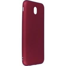 Nevarium Samsung Galaxy J7 Pro / J730 Kılıf Yumuşak Dokulu Silikon Bordo