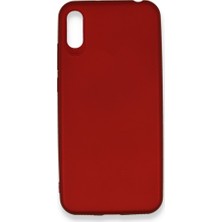 Nevarium Xiaomi Redmi 7A Kılıf Yumuşak Dokulu Silikon Bordo