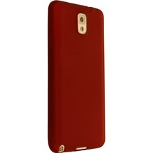 Nevarium Samsung Galaxy Note 3 / N9000 Kılıf Yumuşak Dokulu Silikon Bordo