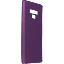 Nevarium Samsung Galaxy Note 9 Kılıf Yumuşak Dokulu Silikon Mürdüm