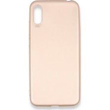 Nevarium Xiaomi Redmi 7A Kılıf Yumuşak Dokulu Silikon + Ekran Koruyucu Cam Rose Gold