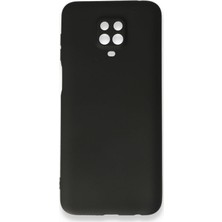 Nevarium Xiaomi Redmi Note 9 Pro Kılıf Yumuşak Dokulu Silikon Siyah