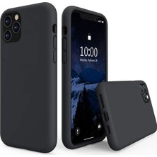 Apple iPhone 11 Pro Max Kılıf Liquid Lansman Silikon Siyah