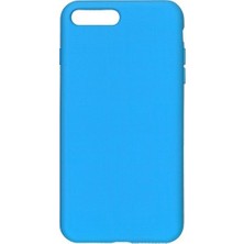 Apple iPhone 8 Plus Kılıf Liquid Lansman Silikon Mavi
