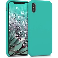 Apple iPhone x Kılıf Liquid Lansman Silikon Turkuaz